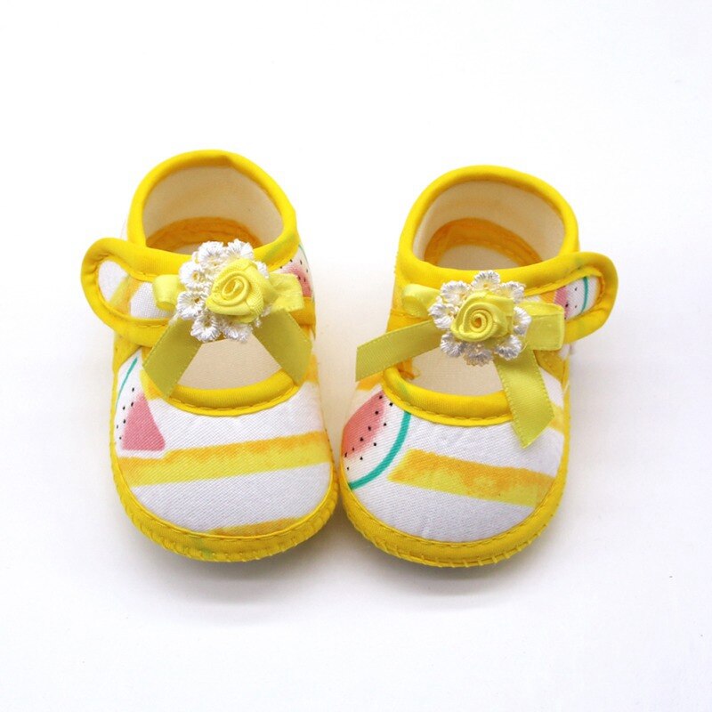 Toddler Soft Soled Baby Girl Sandals First Walkers Baby Breathable Cartoon Watermelon Pattern Anti-Slip Casual Sneakers: 1 / 13-18 Months