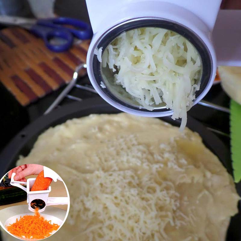 Multifunctionele Hand Roterende Kaasrasp Rotary Gember Slicer Raspen Keuken Gadget 99 XH8Z