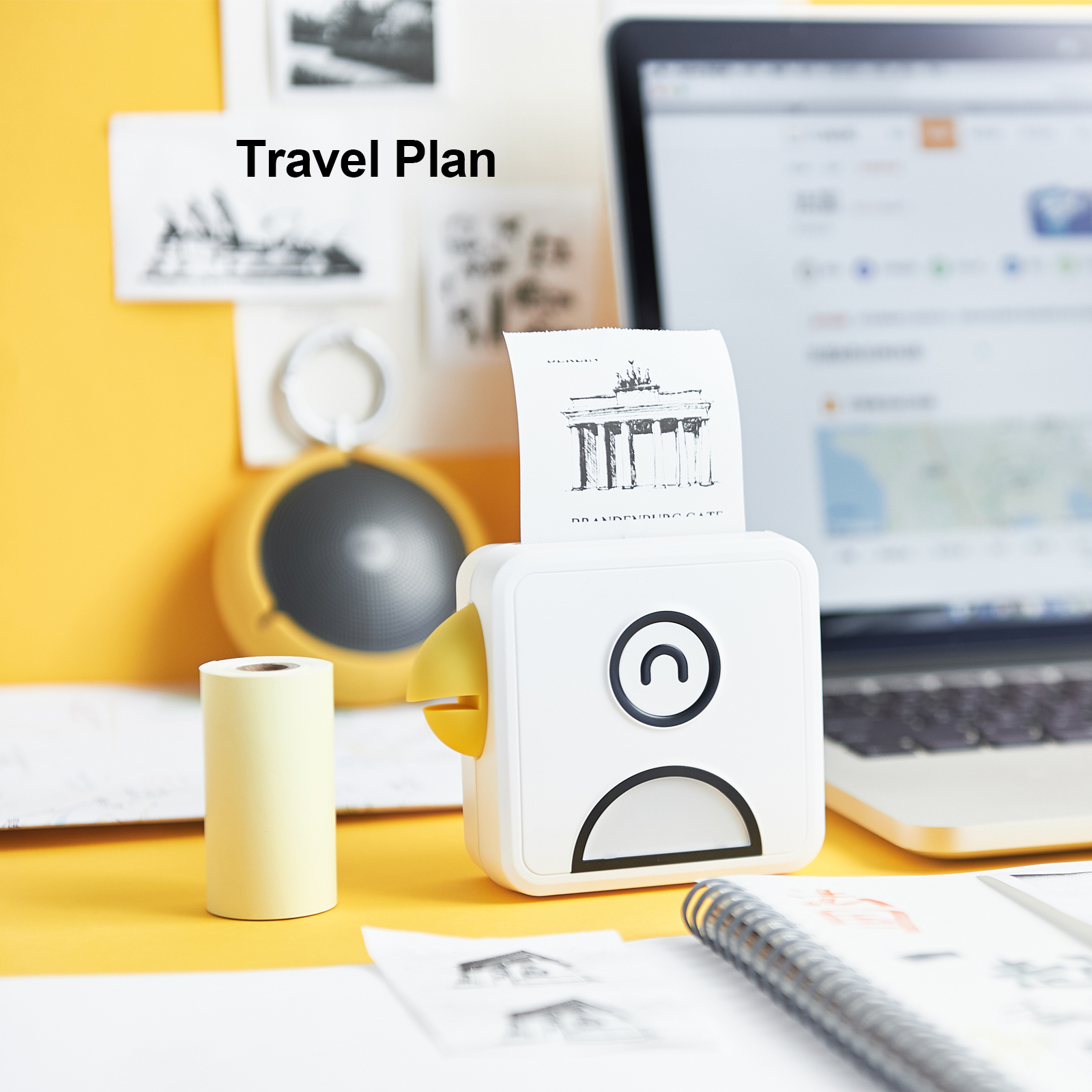 Poooli L1 Pocket Photo Thermal Printer 200dpi 58mm Wireless BT Memo Lists Printer for Printing Labels Photos Making Journals