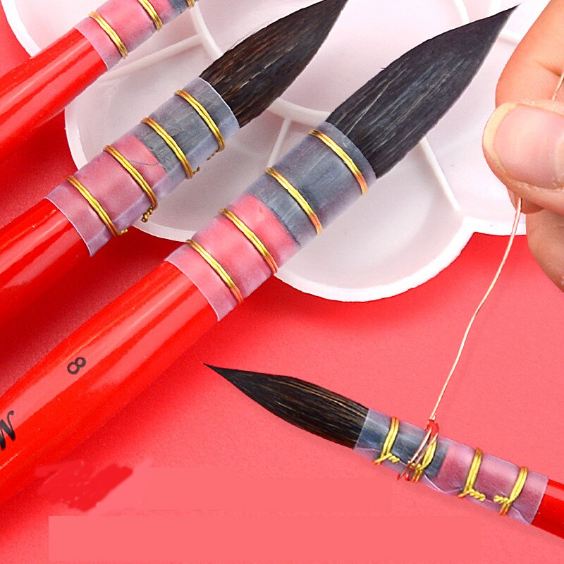 Pincel de pelo de ardilla hecho a mano para artista, pincel de acuarela pintado a mano, pinceles puntiagudos para acuarela Gouache Wash Mop Pen 1901