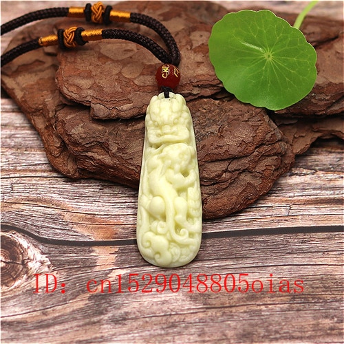 Natuurlijke Witte Chinese Jade Draak Tijger Hanger Ketting Charm Sieraden Accessoires Gesneden Amulet Voor Vrouwen Mannen