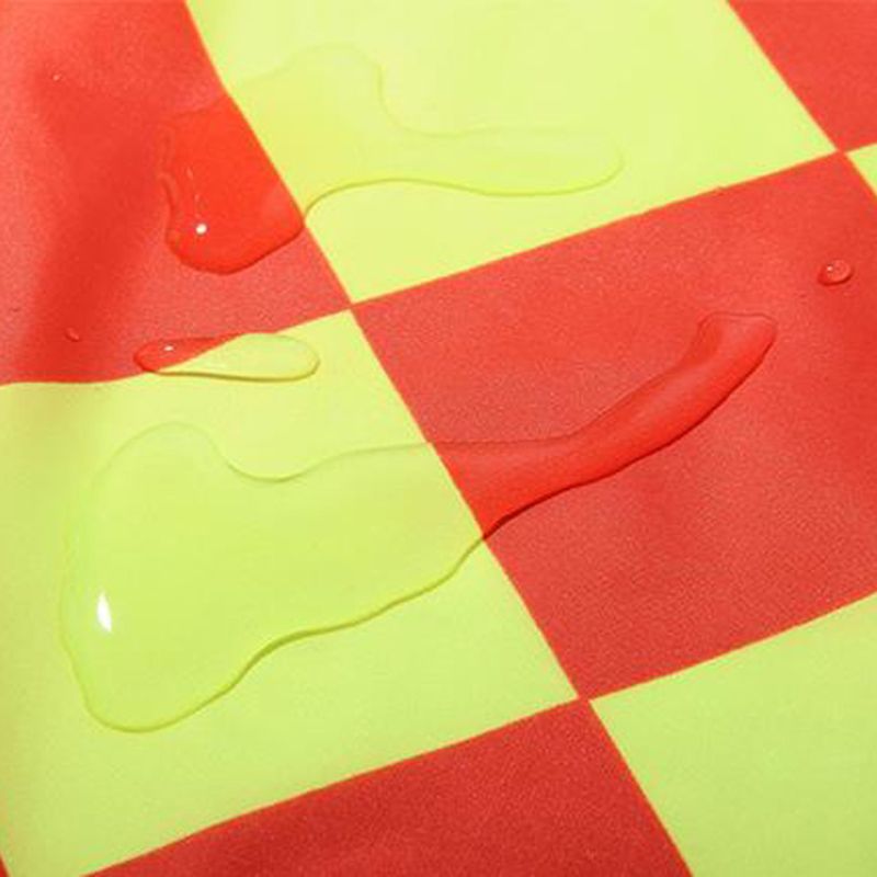 Voetbal grensrechter scheidsrechter vlaggen metalen paal schuim handvat met draagtas  m5tc