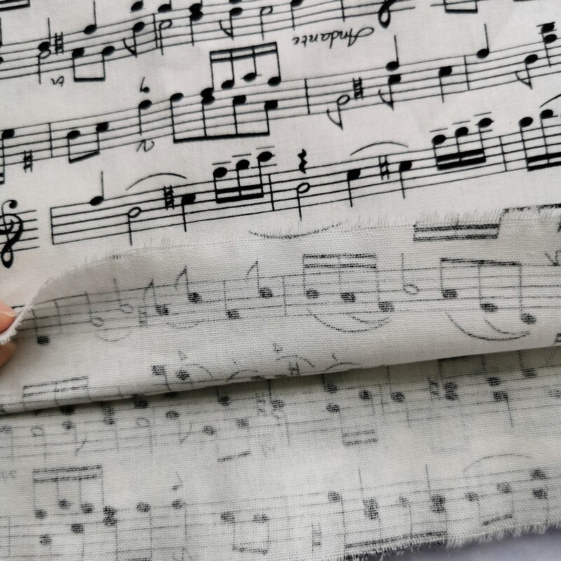 Tessuti in tessuto di cotone con stampa di Nota musicali tessuto economico per maschera larghezza 110cm panno per materiale patchwork cucito fai-da-te