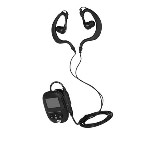 4G 8 GB IPX8 Duiken Zwemmen MP3 Waterdicht Speler Oortelefoon Onderwater Surf Sport Swim Mini Headset FM Radio Screen MP3: Black / 8GB
