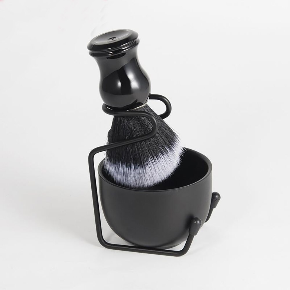 Juego de brochas de afeitar para hombre, cuenco para Espuma Facial de aleación, soporte para afeitado de barba, limpiador de bigote, taza de afeitar, accesorios de estilismo