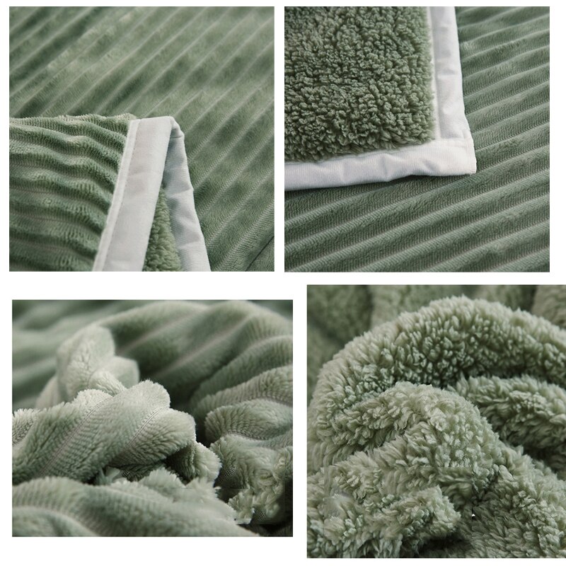 3 Lagen Warme Zachte Fleece Deken Sprei Op Het Bed Sofa Deken Quilts Gooi Deken Voor Bed Sofa Cover Spreien plaids