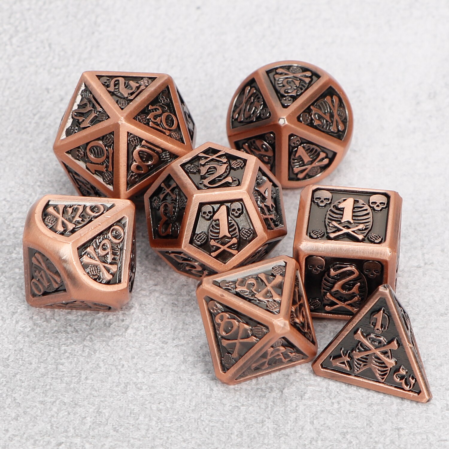 Mdn dés métal mdn jeu de dés solide métal polyèdre D & D dés TRPG jeux jeu de société dés donjon et Dragon d20 mdn dés mdn: TP13
