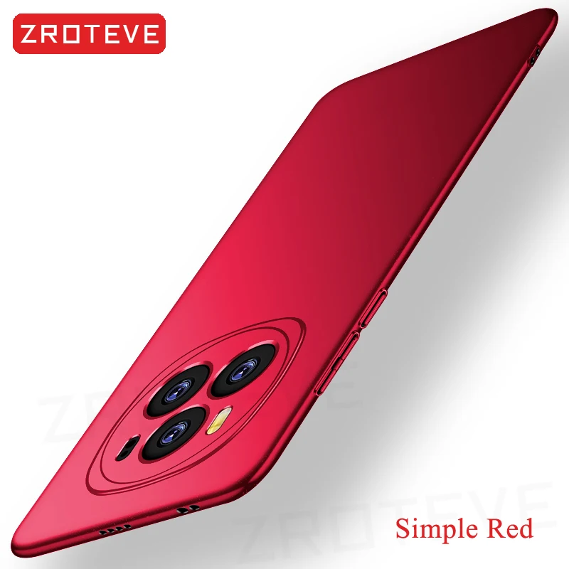 Pour Magic6 Pro étui ZROTEVE Ultra mince givré dur PC couverture pour Honor Magic 6 5 7 Pro Magic5 Magic7 Lite 5G coques de téléphone mondial: tpu / Rouge