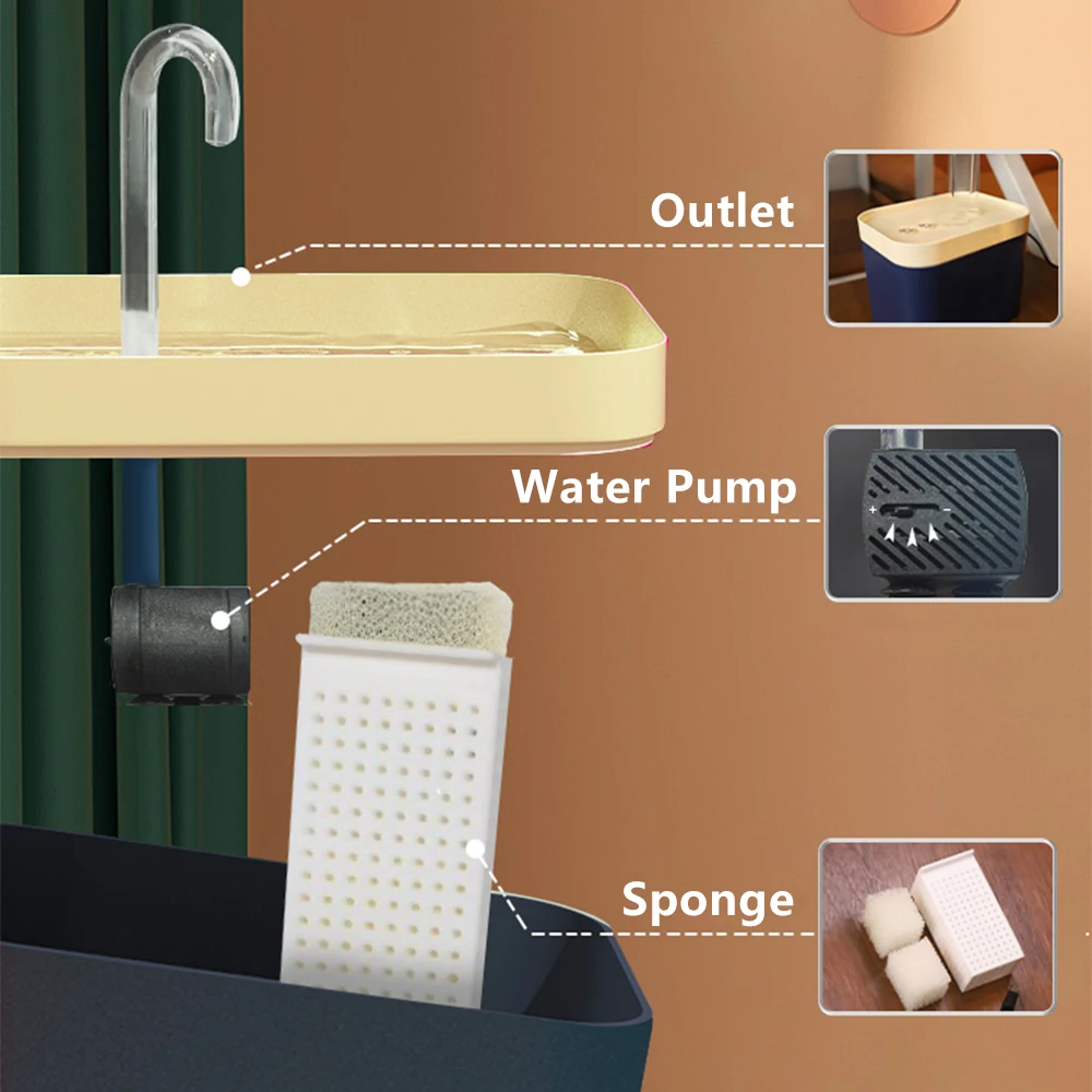 Fuente de agua automática para gatos de 1,5 l, bebedero eléctrico silencioso alimentado por USB para mascotas, dispensador de bebidas para mascotas, bebedero para filtro de agua para gatos