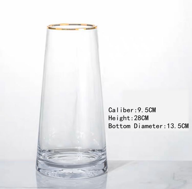 Nordic Glass Vase Flower Vase Tabletop Vase Flower Arranging Home Decoration: transparent big
