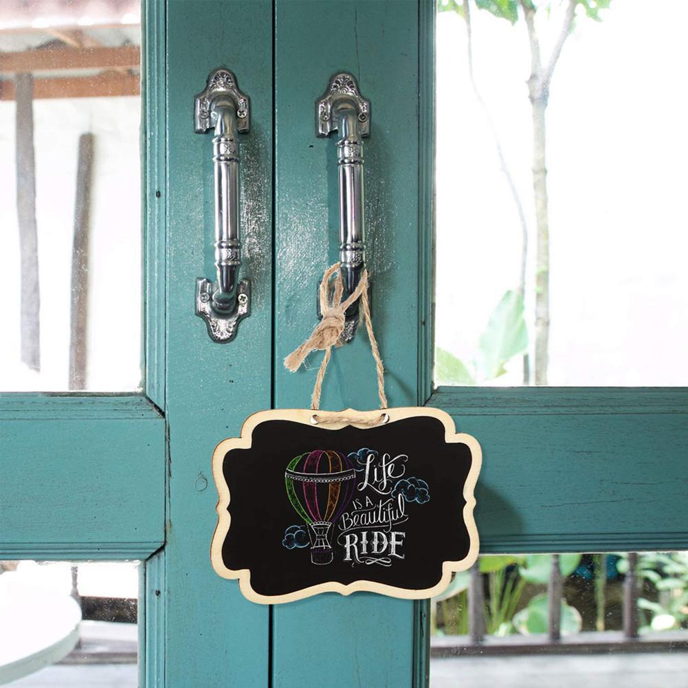 12Pcs/Set Mini Chalkboards Double Sided Blackboard with Hanging String for Kids Message Board Signs