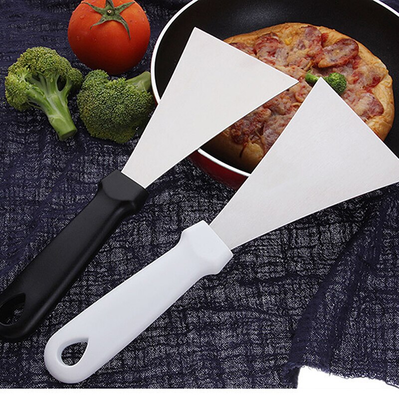 Schep pizza grijper mes keukengerei teppanyaki schep wit en zwart handvat rechte schep