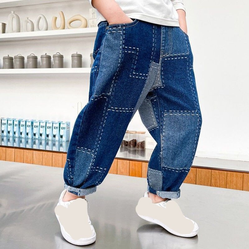 Jeans grande taille pour garçons, pantalons en Denim pour enfants, collection automne et printemps