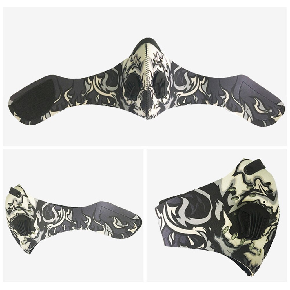 Outdoor Sport Stofmasker Winddicht Thermische Half Gezicht Masker Ademend Fietsen Gezicht Die Met Carbon Filter Kleppen