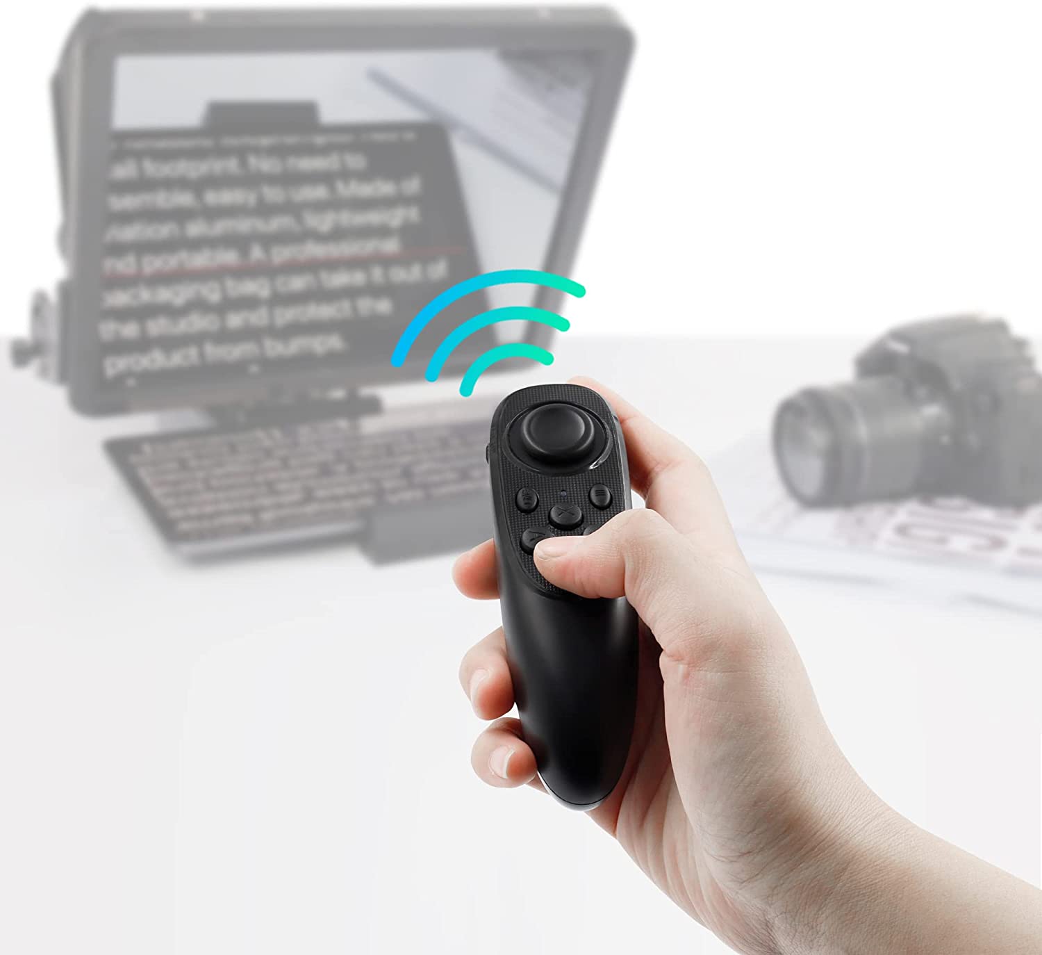 S-teleprompter bluetooth remoto para teleprompter inclui ios/android app-controle remoto sem fio para teleprompter app