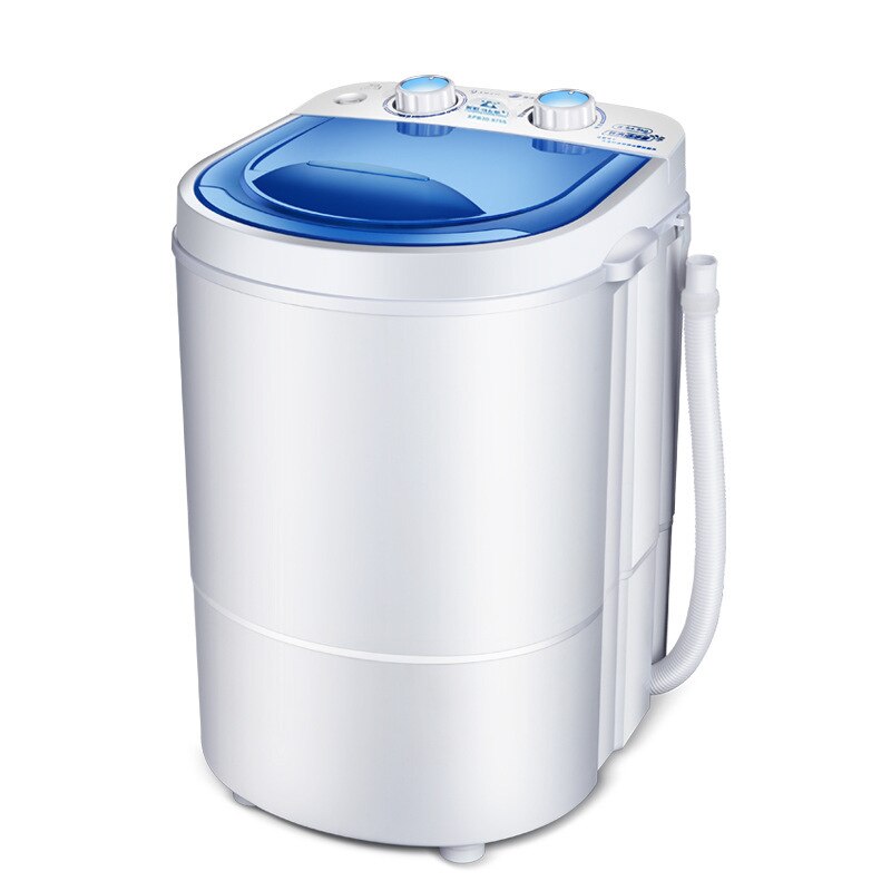 3.0KG kg single-barrel single-cylinder small mini washing machine semi-automatically comes with leaching dehydration.: white