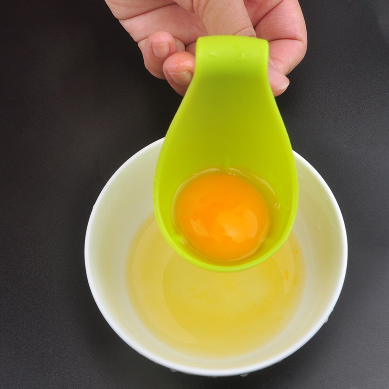 Plastic Egg Separator White Yolk Sifting Home Kitchen Chef Dining Cooking Gadget: Green
