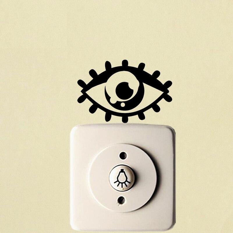 Eyeball Wall Switch Sticker Vinyl Decal Decor Cartoon Art Art Wall Decals for Kids room Decor #0645