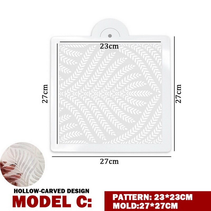 Hvede spike mønster kage stencil plast blonder kage boder stencils skabelon diy tegning skimmel kage dekorere diy værktøj bageware: Type  c    15g