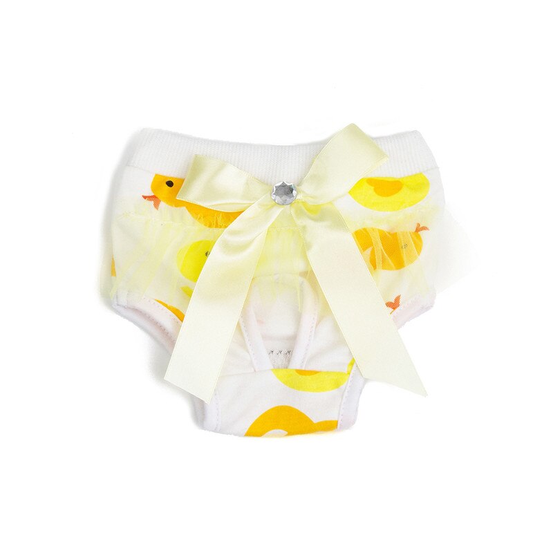 Kvinnelig kjæledyr hund valp bleie bukser fysiologisk sanitær kort truse bleie undertøy: Gul / M