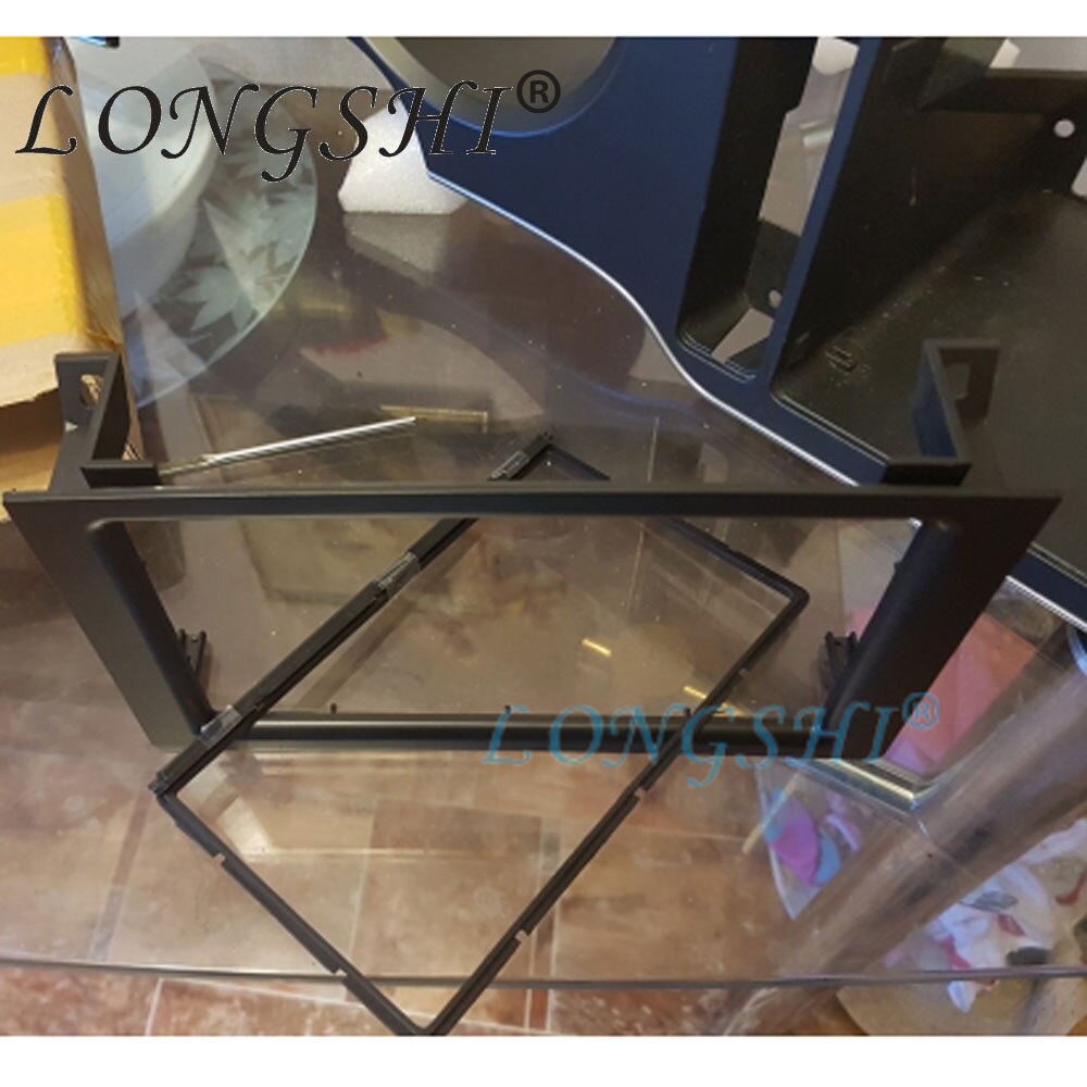 Marco de salpicadero para coche con doble Din LONGSHI para Radio para SAAB 93-3, DVD para Panel estéreo, marco exterior con bisel embellecedor 2din