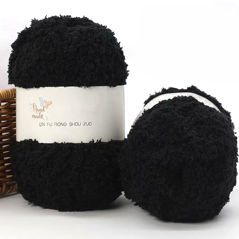 50g/rollo de hilo Coral de terciopelo suave para manualidades, hilo de lana tejido a mano, bufanda de ganchillo, suéter, manta, hilos de visón esponjosos, hilo de línea