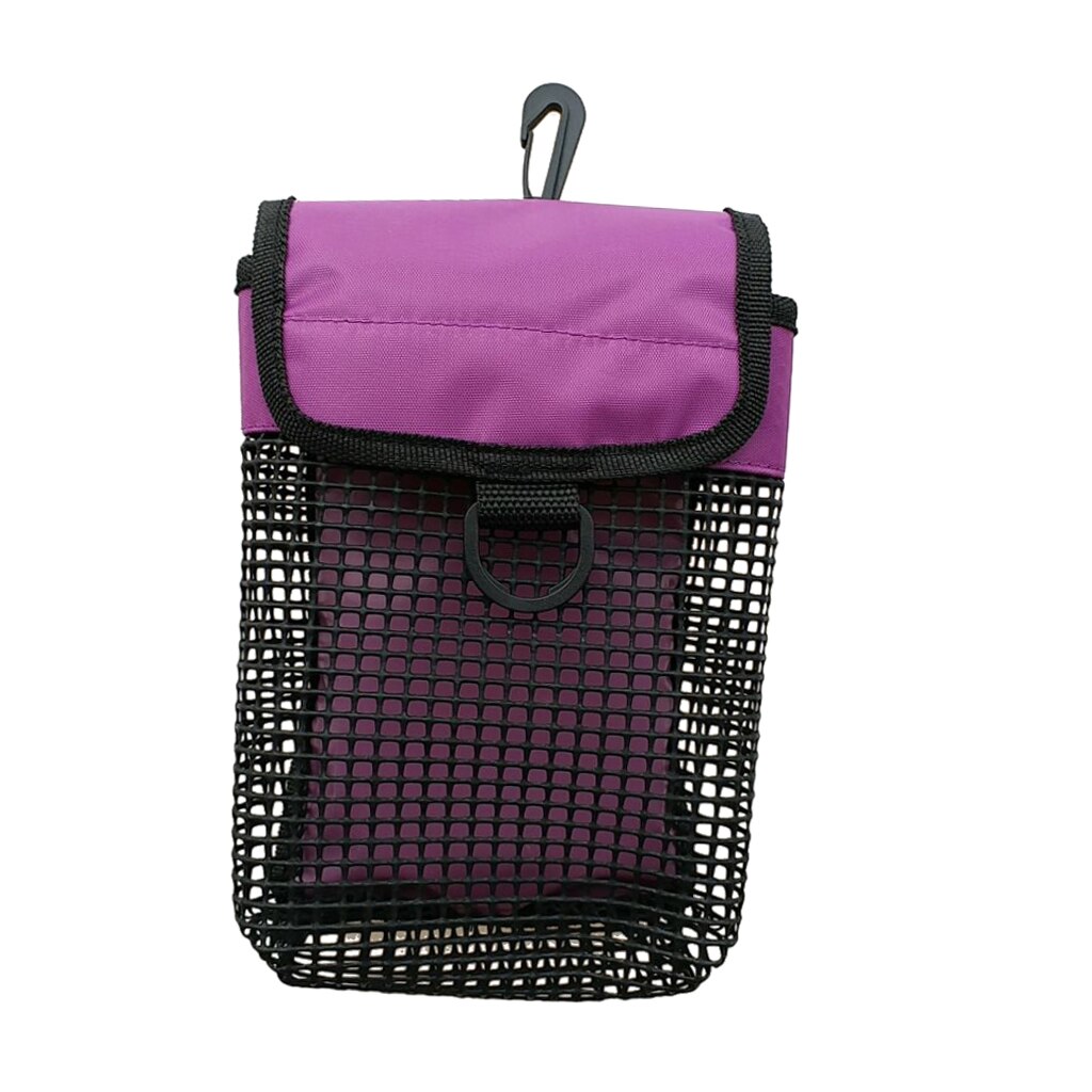 Bolsa de engranaje de malla para carrete de buceo, boya de marcador de seguridad SMB y otros equipos de buceo: Purple