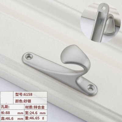 Zinklegering Slaapkamer Kleerhanger Muur Decoratieve Haak Sleutel Sjaal Handtas Opslag Hanger Badkamer Rack: 1