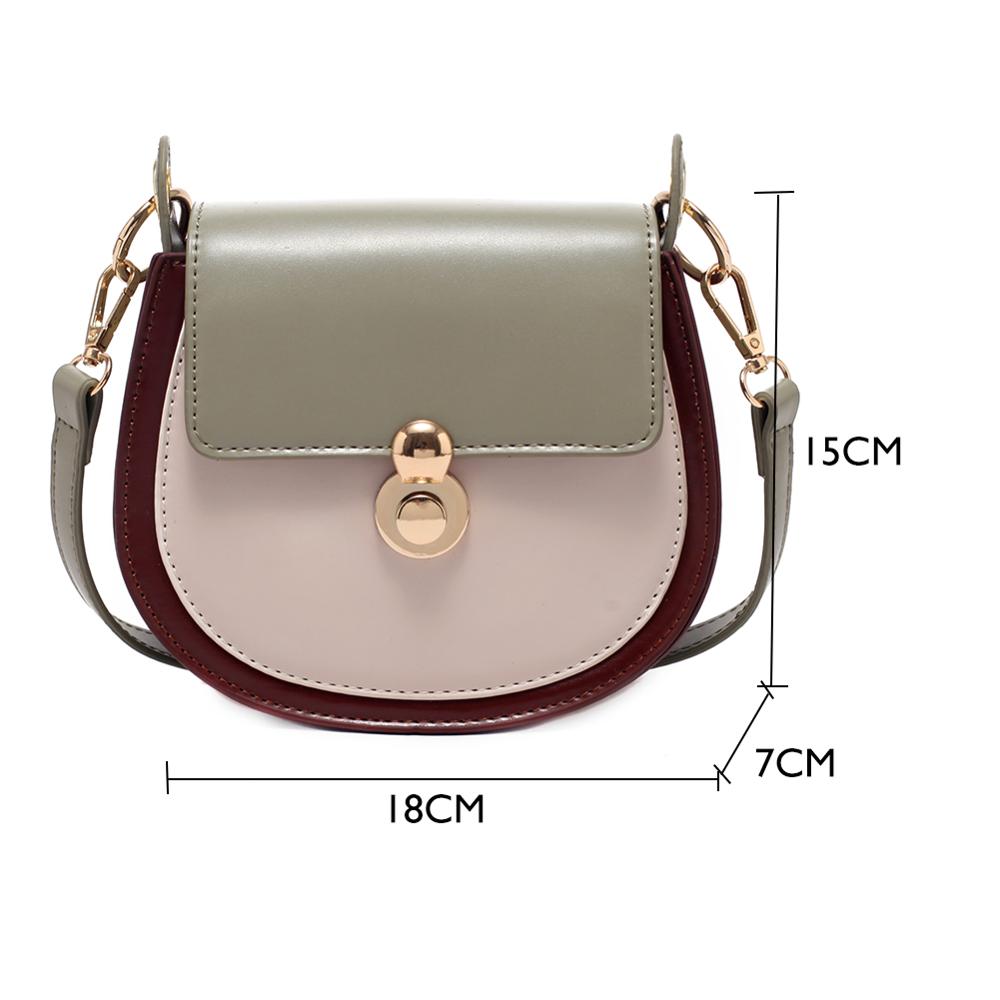 Crossbody Bags For Women PU Leather Contrast Color Small Shoulder Bag Female Handbags And Purses Travel Bags