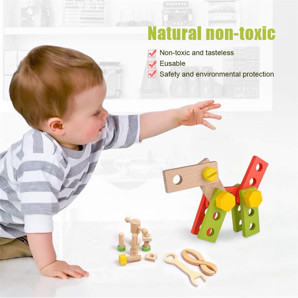 Multifunktionale Tragbare Holz DIY Simulieren Toolbox Montage Puzzle Spielzeug für Kinder Kinder Spielen Haus Spielzeug Reparatur Werkzeuge Spielzeug