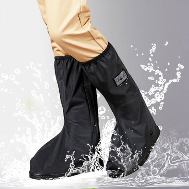 Vandtæt udendørs ridning motorcykel sko dække reflekterende moto antibakterielle regn støvler unisex regn dække tykkere
