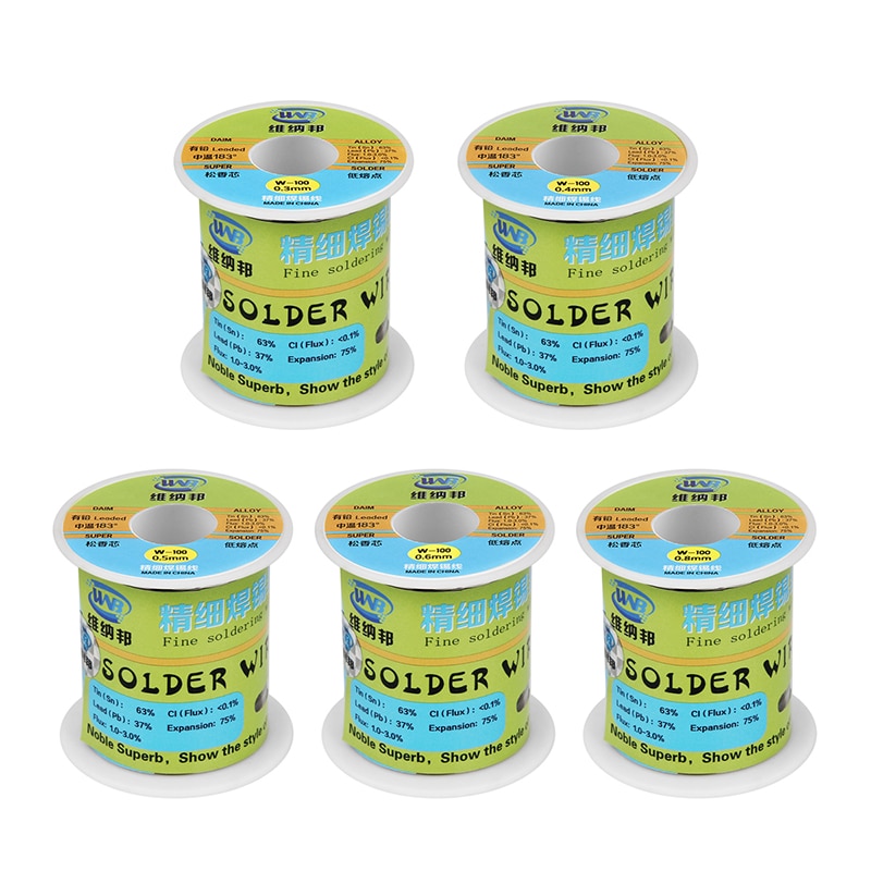 120g Rosin Core Solder Soldering Wire 0.3/0.4/0.5/0.6/0.8mm FLUX 2.0% Solda Solder Tin Lead Wire BGA Welding Repair Tools