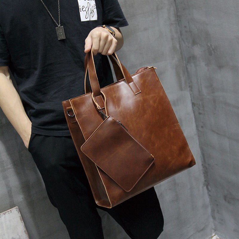 Vintage Men's Briefcase Computer Laptop Handbag Business office Vintage bag Casual computer laptop Bag bag