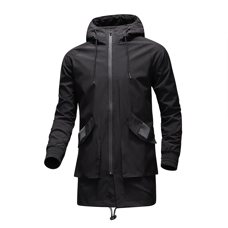 saferido coat Brand New Spring Trench Korean Men's Fashion Overcoat Male Long Windbreaker Streetwear Men Coat Outer Wear Clothing