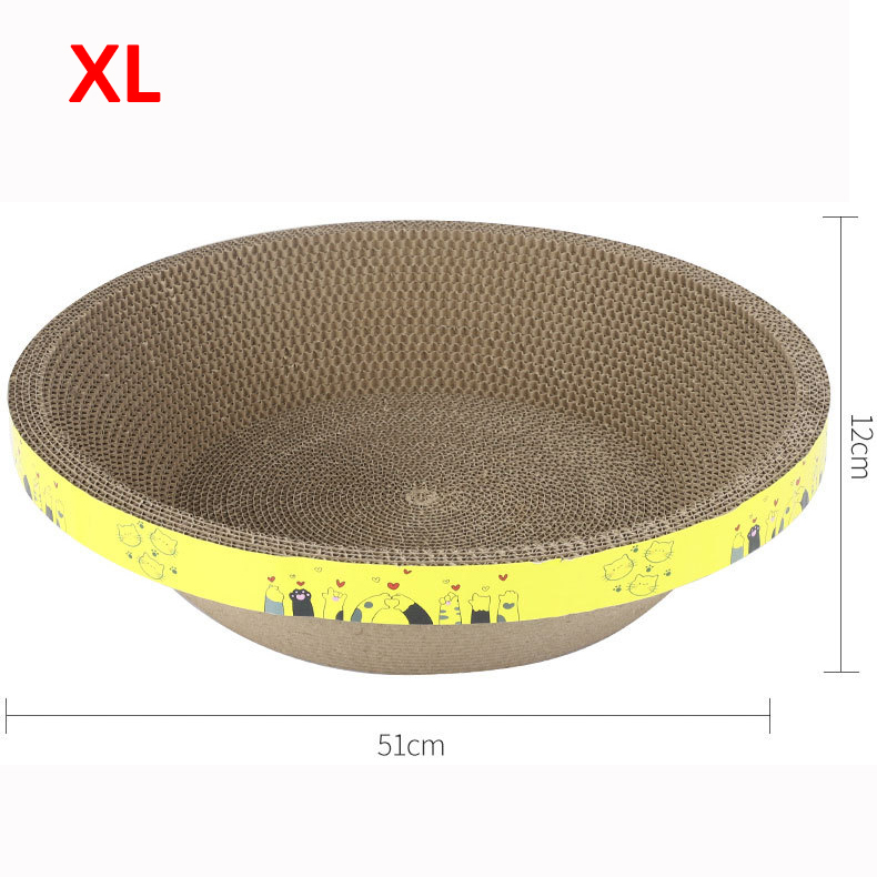 Beskytte møbler slipeklo leker morsomt katteklorebrett ovalt bølgepapp slitesterkt kattebol kattetilbehør: Rød