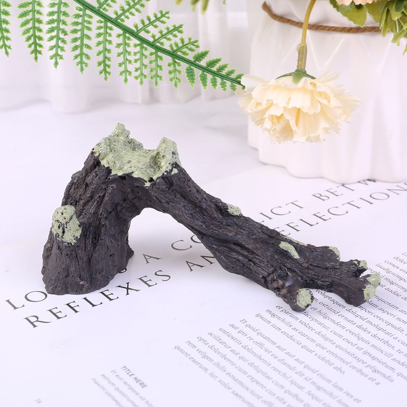 Resina réptil ramos aquário decoração imitar esconderijo de madeira para escalada