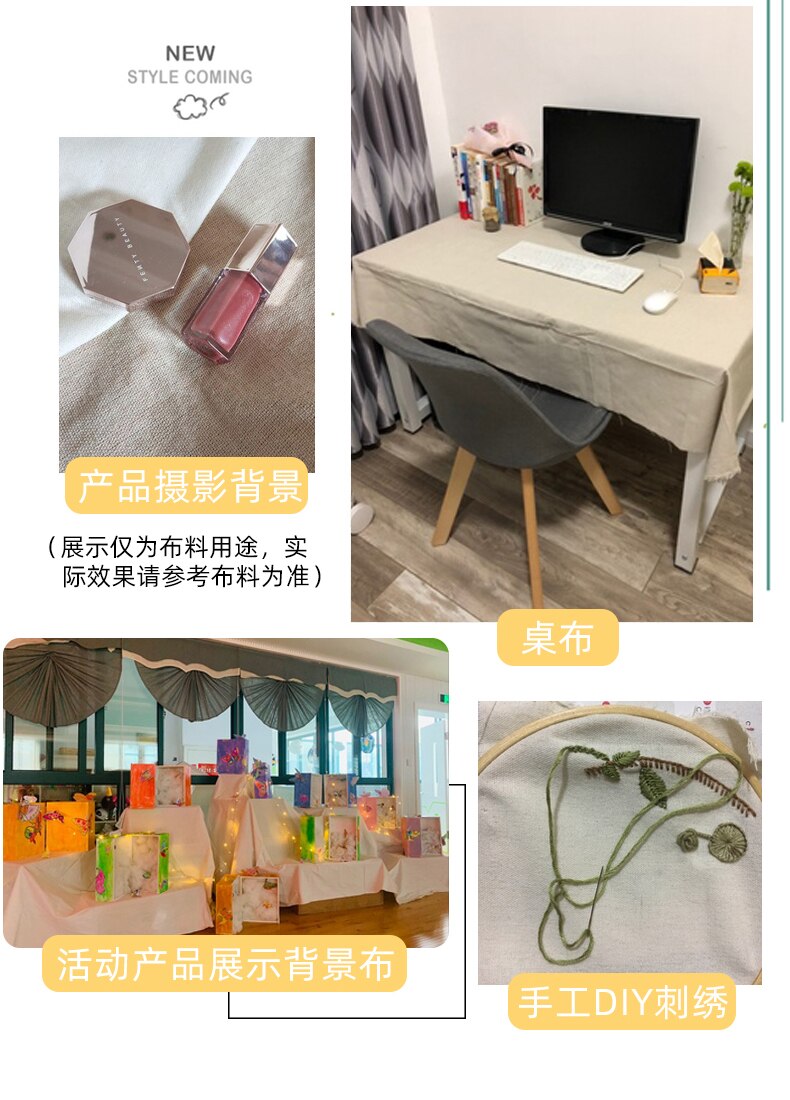 Tela blanca de algodón puro para decoración de ropa, tejido de corte Vertical teñido, a prueba de polvo, Material hecho a mano, 1 yarda