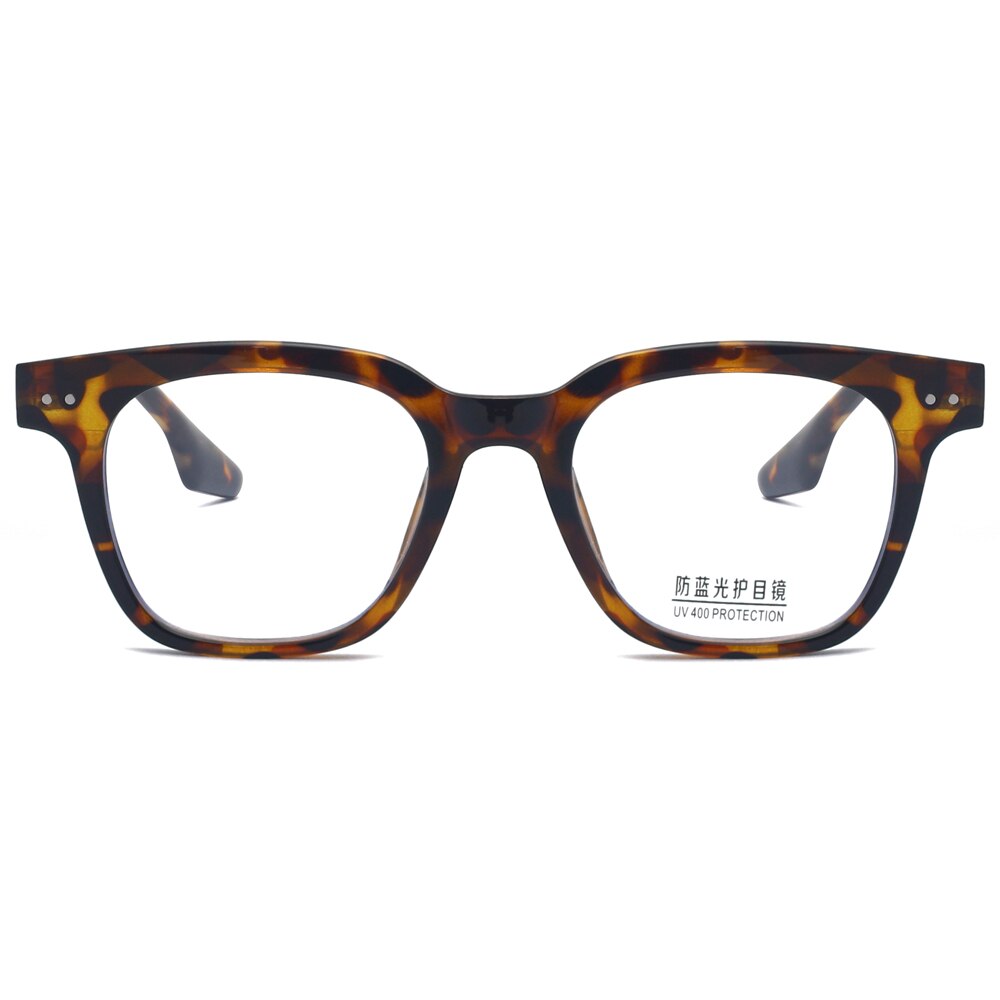 Kachawoo eyeglasses men clear lens tr90 acetate optical glasses frame for women black leopard square eyewear frame