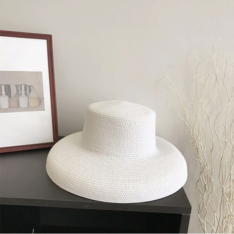 WeMe Hepburn HatHoliday Beach Straw Hat Simple Sunshade Hat