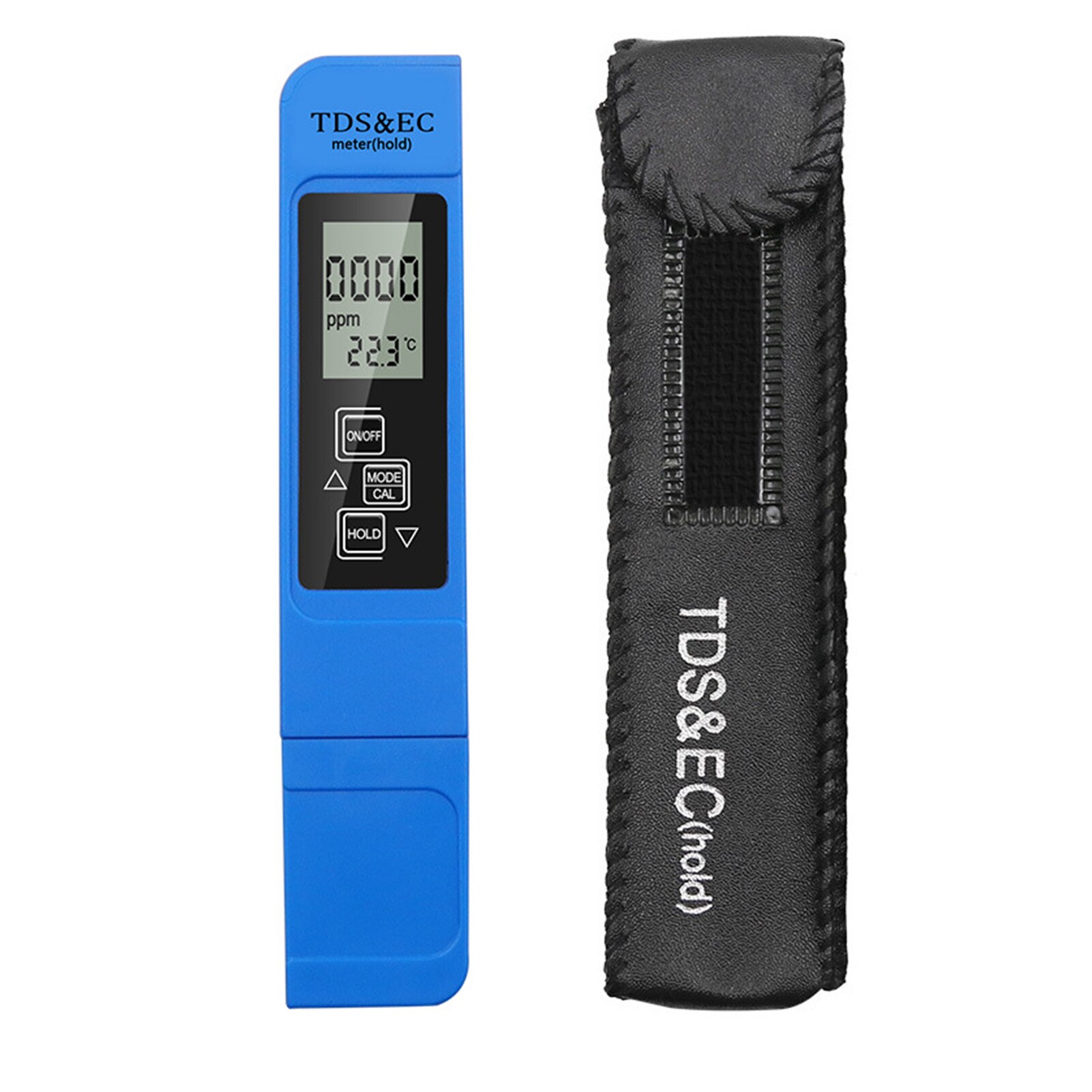 Water Tester Portable 3 In 1 TDS EC Range 0-9990 Conductivity Monitor Accurate Purity Data Hold Temperature Meter: Blue