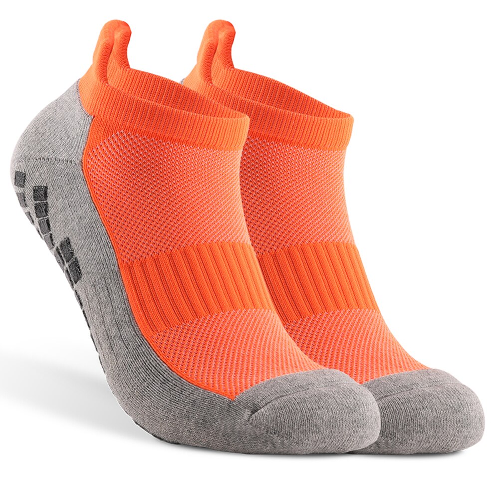 Anti-skid Soccer Socks Sports Ankle Socks Low-cut Outdoor Fitness Breathable Athletic Socks For Football Basketball Hockey Sport: Orange