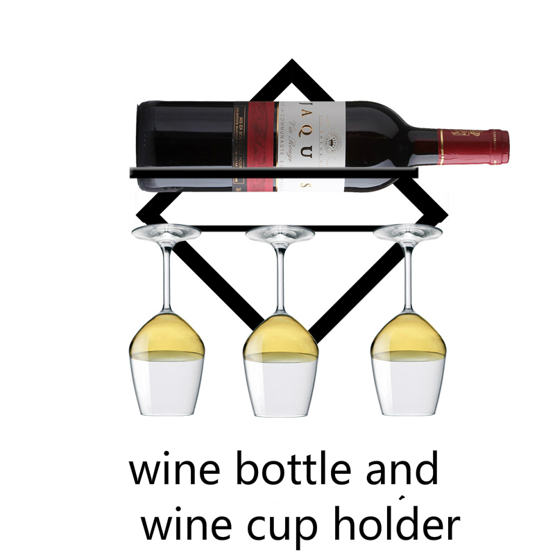 Prateleira de vinho, prateleira de parede criativa europeia para decoração de casa, copo de vinho, prateleira de garrafa de vinho, armário da parede: 2