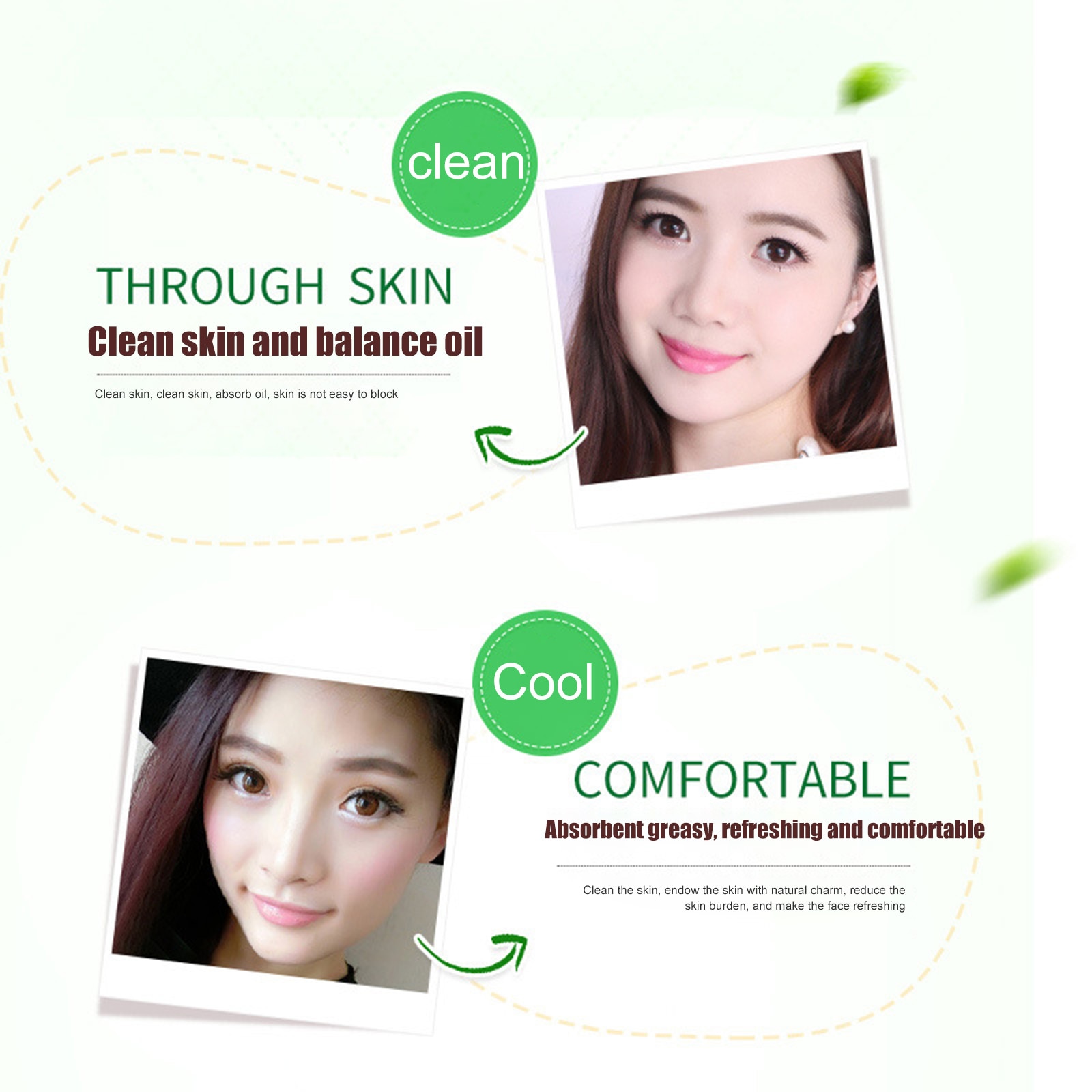 100pcs Facial Oil Control Absorption Sheets Tissue... – Grandado