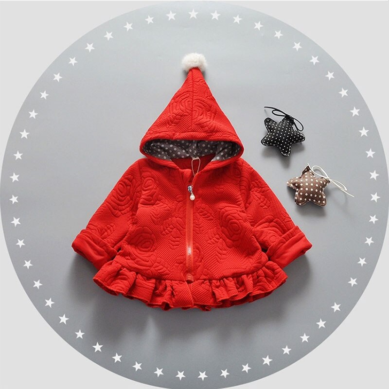 Lente meisje print leuke zoom jas jassen voor baby meisjes kleding katoen capuchon outfit sport bovenkleding jas