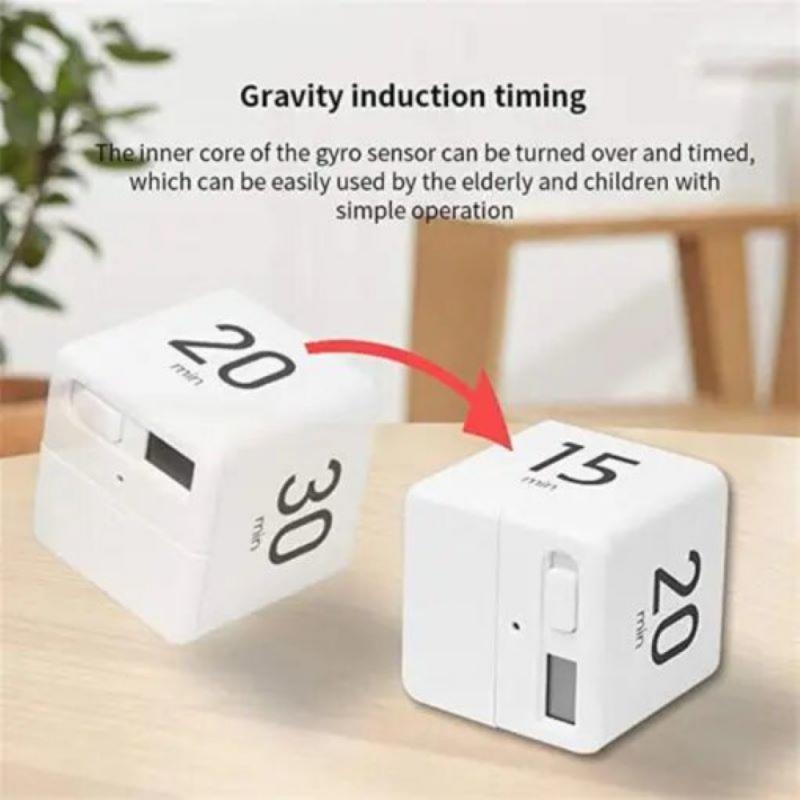 Cube Kitchen Timer Square Cooking Count Up Countdown Alarm Sleep Stopwatch Clock For Time Management Timer Workout Timer Tools