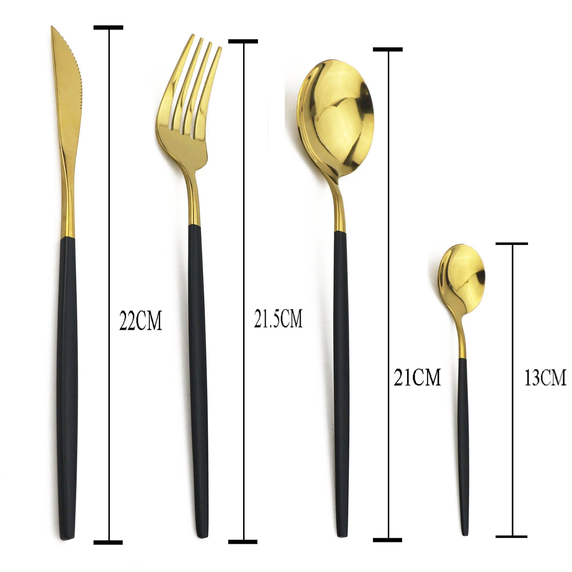 Couverts en or blanc miroir de cuisine | Ensemble de vaisselle 304 service de vaisselle en acier inoxydable, couteau fourchette cuillère service de table 32 pièces/8