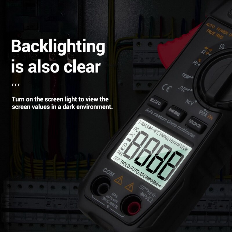 ST209 Digital Multimeter Clamp Meter 6000 Counts True RMS Amp DC/AC Current Clamp Tester Meters Voltmeter 400v Auto Range