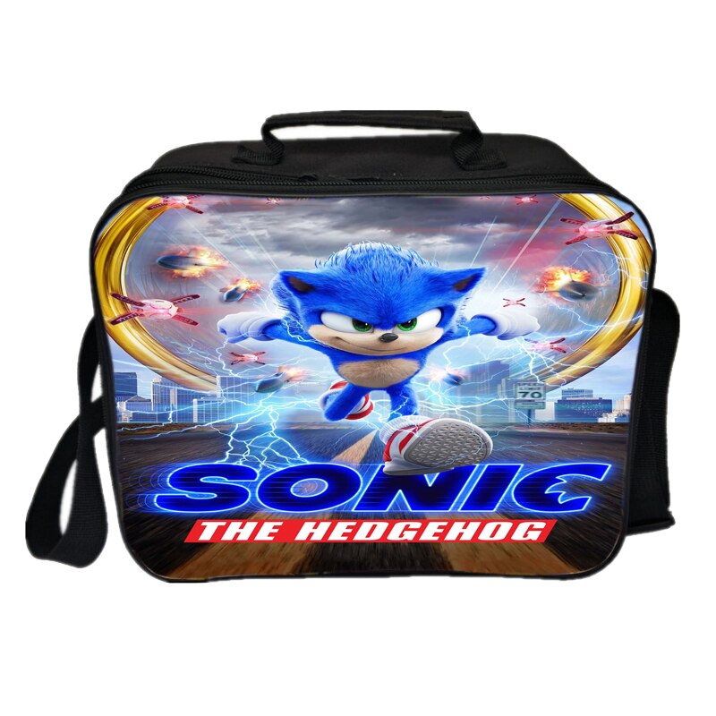 Sonic Mittagessen Tasche Picknick Isolierung Tasche Neue Studenten Kühlen Arbeiter Mittagessen Box Jungen Mädchen Jugendliche Kind Cartoon Tasche