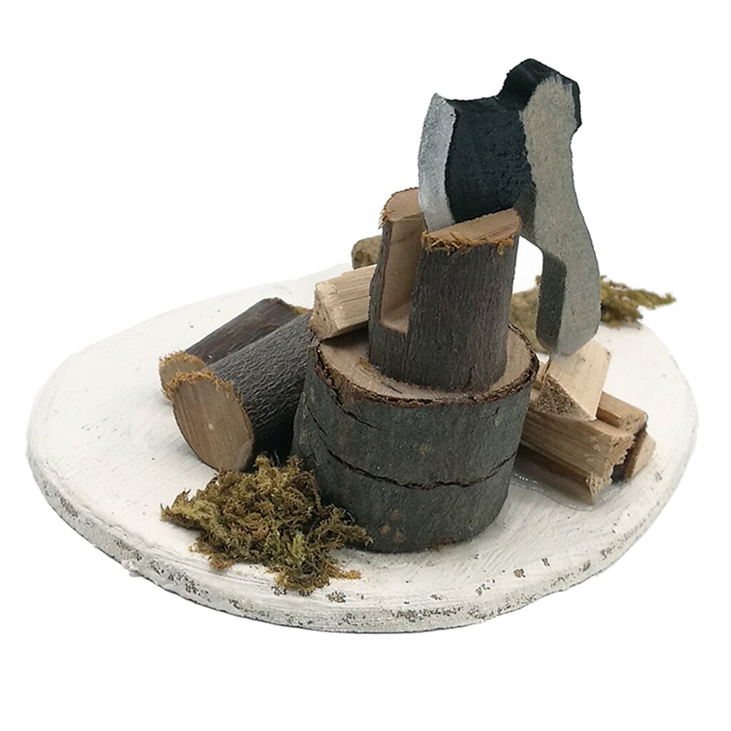 Mini Garten Gebäude Mikro Landschaft für 1:12 Puppenhaus Haus Hof Dekoration: Brennholz