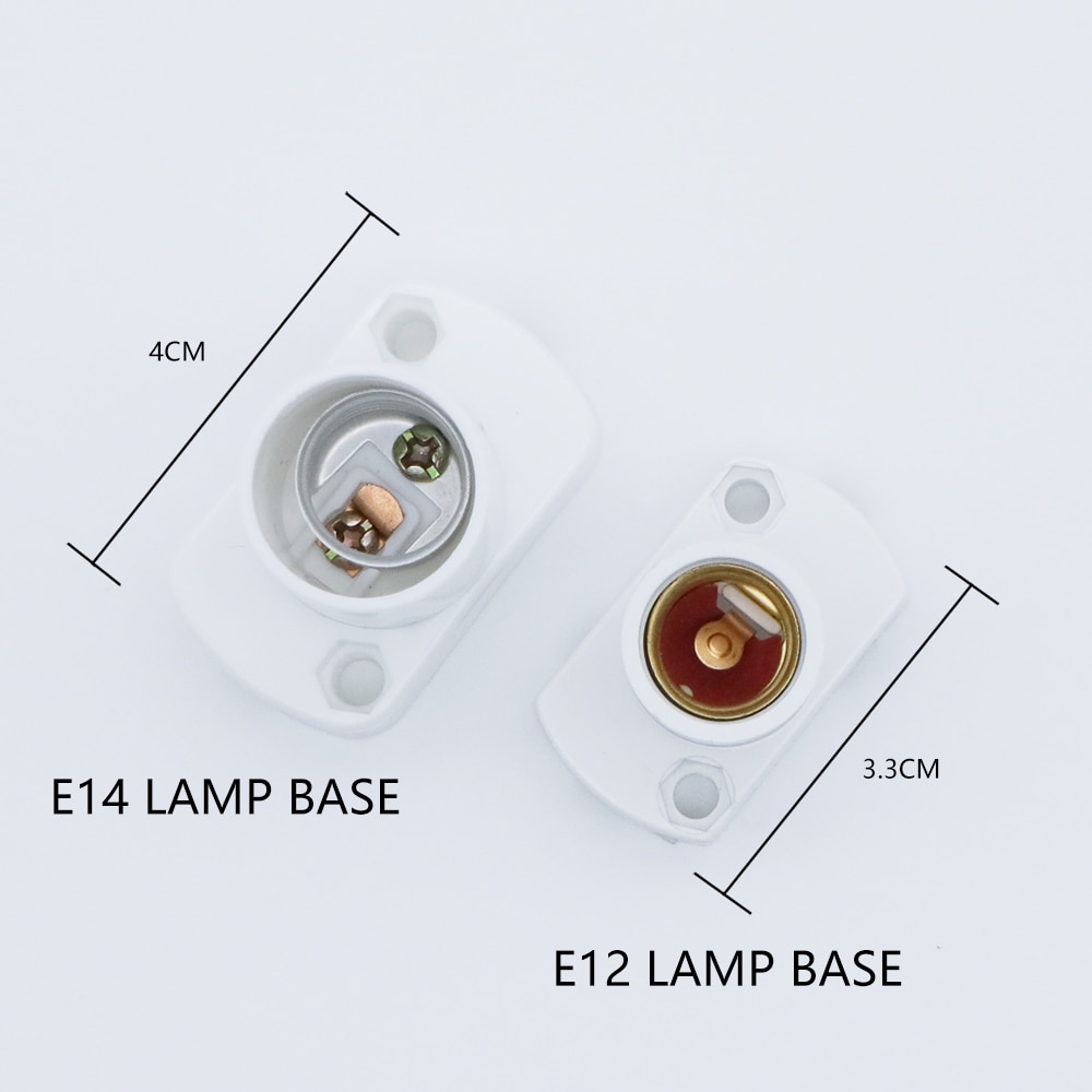 5 stk mini skruelampe base  e14 / e12 lampeholder  e14 adapter til lyspæreholder